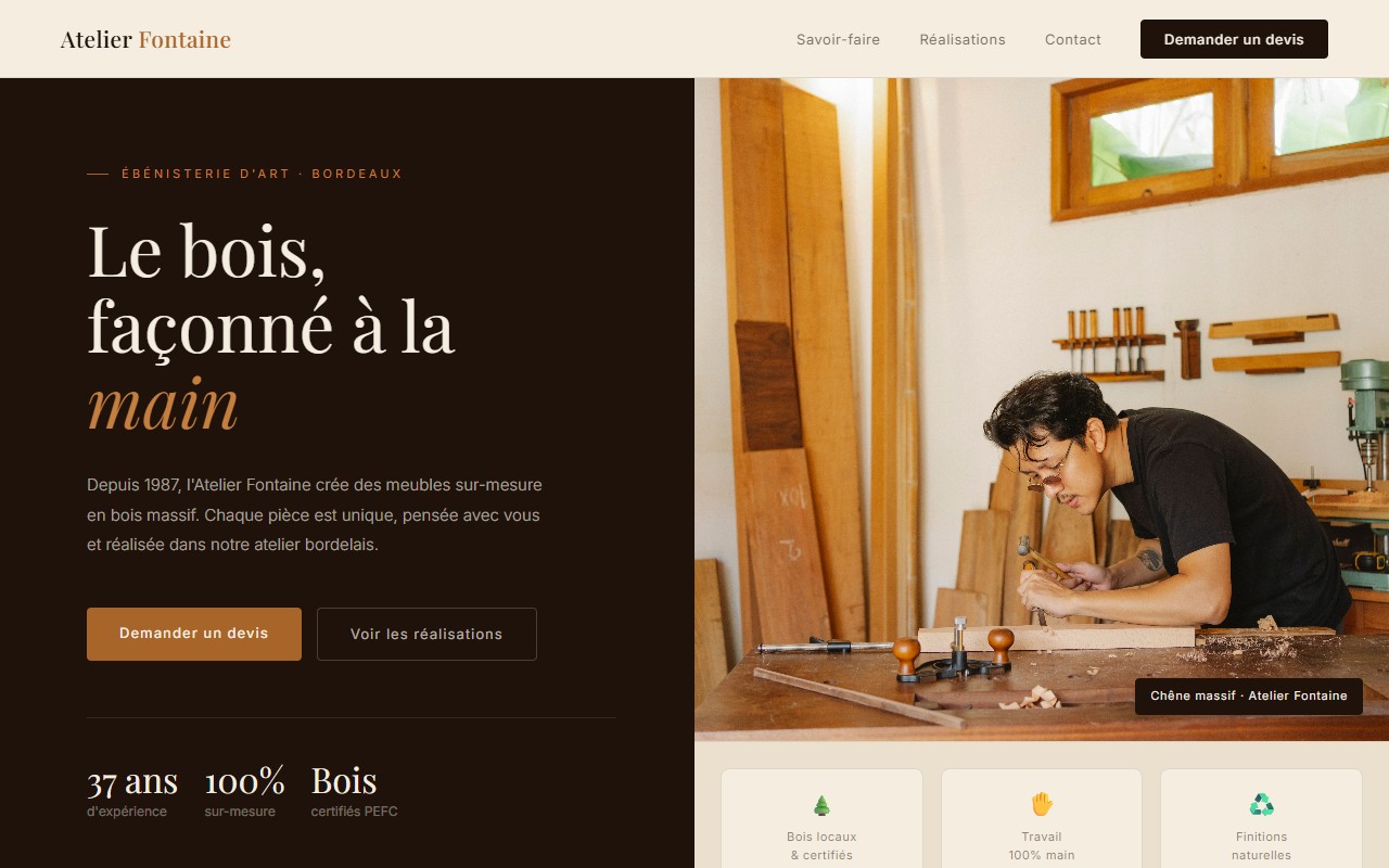 Atelier Fontaine — Ébéniste